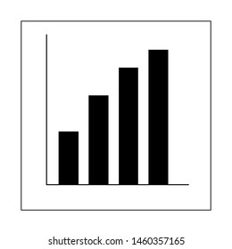 Mathematical graph color black flat style icon