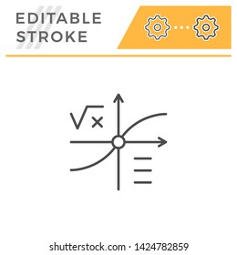 Mathematical Graph Editable Stroke Line Icon