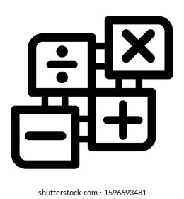 mathematical icon isolated sign symbol vector illustration - high quality black style vector icons
