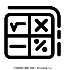 mathematical icon isolated sign symbol vector illustration - high quality black style vector icons
