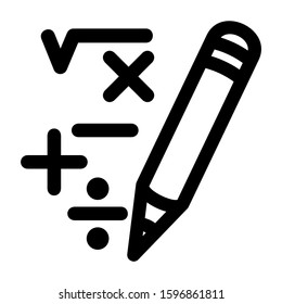 mathematical icon isolated sign symbol vector illustration - high quality black style vector icons
