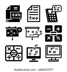 mathematical icon isolated sign symbol vector illustration - Collection of high quality black style vector icons
