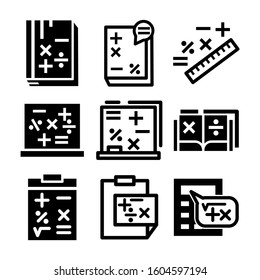 mathematical icon isolated sign symbol vector illustration - Collection of high quality black style vector icons
