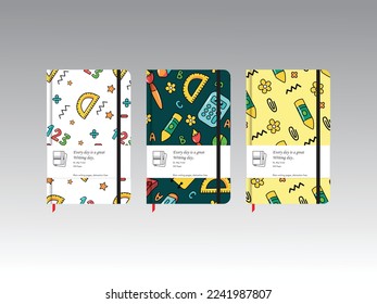 Mathematical instrument patterns, note book, Diary Cover Pattern, customizable vector artwork - Powered by Shutterstock - Get 15% off with code: PIKWIZARD15