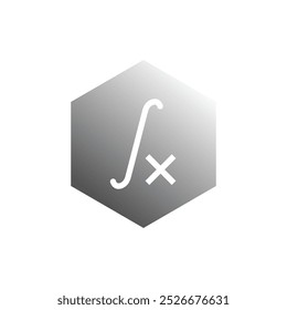 mathematical intergal symbol icon vector template illustration logo design