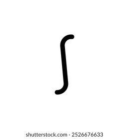 mathematical intergal symbol icon vector template illustration logo design