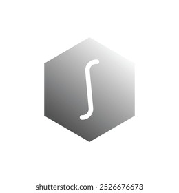 mathematical intergal symbol icon vector template illustration logo design