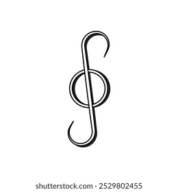 mathematical intergal symbol icon vector template illustration logo design