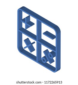 Mathematical isometric left top view 3D icon