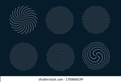 Mathematical morphology - visualization of phyllotaxis spiral types - code of nature - vector concept of mathematical function
