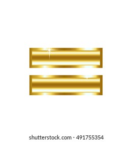 Mathematical notation Isolated golden figure