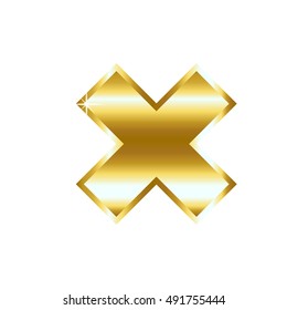 Mathematical notation Isolated golden figure