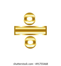 Mathematical notation Isolated golden figure