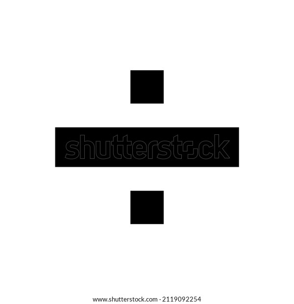 Mathematical operation or divide\
symbol isolated on white background, illustration\
vector