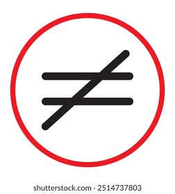 Operação matemática ou símbolo diferente