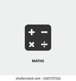 mathematical operations addition subtraction division multiplication vector icon flat isolated sign