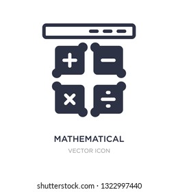 mathematical operations icon on white background. Simple element illustration from Technology concept. mathematical operations sign icon symbol design.