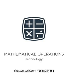 Mathematical Operations Icon Vector Trendy Flat Stock Vector (Royalty ...