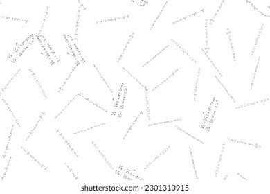 mathematical, physical, algebraic formulas and expressions. The scientific, vector background is hand-drawn on a white board..