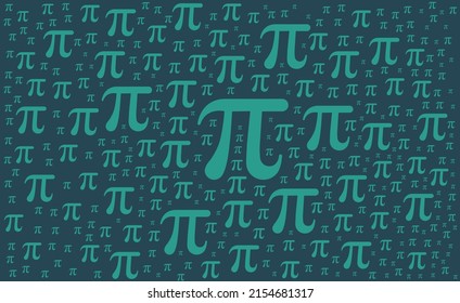 Mathematical Pi symbol seamless pattern design. Seamless Pi pattern background for math themed designs