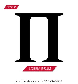 mathematical pi vector icon symbol