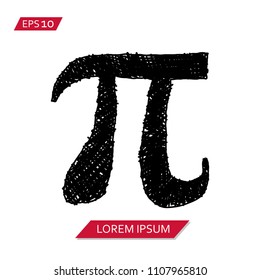 mathematical pi vector icon symbol