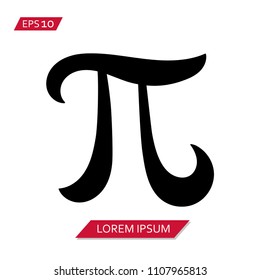 mathematical pi vector icon symbol