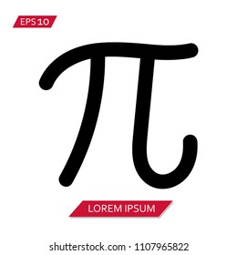 mathematical pi vector icon symbol