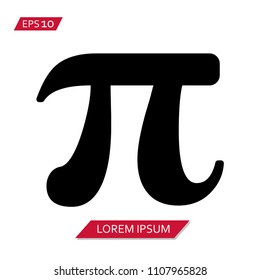 mathematical pi vector icon symbol