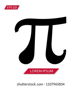mathematical pi vector icon symbol