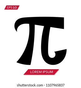 mathematical pi vector icon symbol