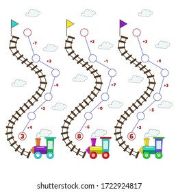 Mathematical puzzle game. Solve the task. Worksheet. Learning mathematics. Tasks for addition for preschool children.