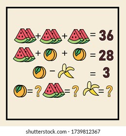 Mathematical Puzzles Rebus Children Adults Count Stock Vector (Royalty ...