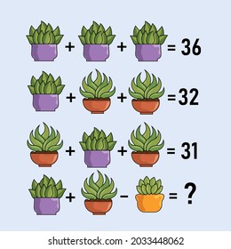 Mathematische Rätsel. Umbus für Kinder und Erwachsene. Zahlen zählen. Mathematisches Rätsel für den Geist. Fass dich mit Zahlen an. Vektorgrafik