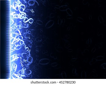mathematical random numbers on a dark background