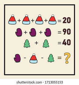 Mathematical rebus. Counting game for preschool children.