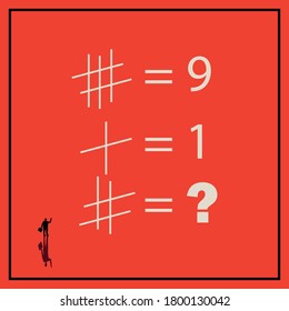 mathematical rebus. riddle for children and adults. 