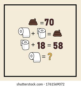 Mathematical rebus. a riddle for children. training picture
