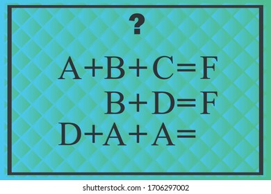 mathematical rebuses. Riddles for the development of thinking. Puzzle, Vector
