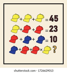mathematical riddle, educational game for children and adults, rebus