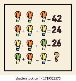 Mathematical Riddle Rebus Children Adults Find Stock Vector (Royalty ...