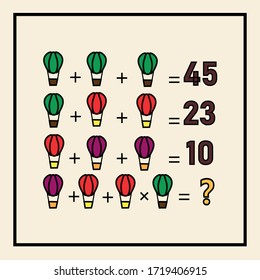 Mathematical Riddle Rebus Children Adults Find Stock Vector (Royalty ...