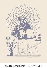A mathematical riddle. Sequence of numbers. Calculations and business. Rabbits and regularity. Harmony in nature.