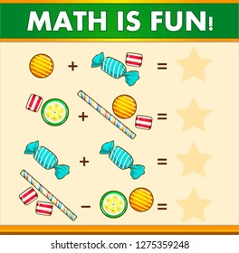 Mathematical riddle. Vector illustration.