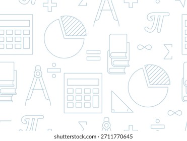 Fórmulas e expressões matemáticas e científicas. Educacional, ilustração vetorial. Fundo Matemático.  Ilustração de vetor de fórmula matemática