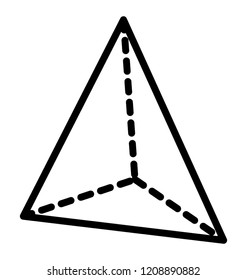 Mathematical shape tetrahedron design