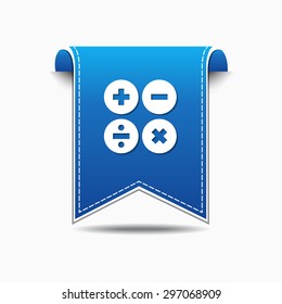 Mathematical Sign Blue Vector Icon Design