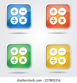 Mathematical Sign Colorful Vector Icon Design