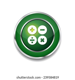 Mathematical Sign Green Vector Icon Button