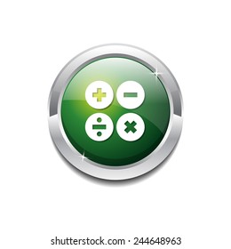Mathematical Sign Green Vector Icon Button